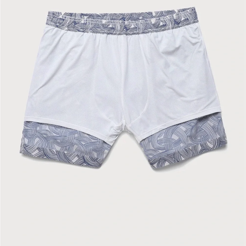 Stylish Gray Paisley Swim Trunks for Men